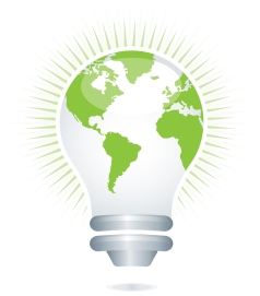 LED light bulb green living